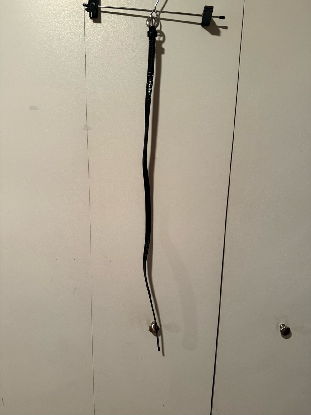 Black Leather Strap Belt